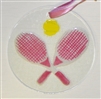 Pink Tennis Raquets Suncatcher