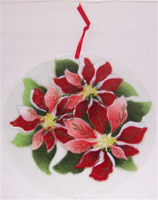 Poinsettia 7 inch Suncatcher