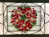 Poinsettia Large Tray (with Metal Holder)