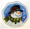 Poinsettia Snowman 9 inch Bowl