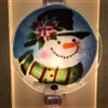 Poinsettia Snowman Nightlight