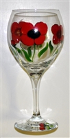 Poppy Red Wine Glass