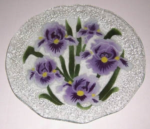 Purple Iris 12 inch Plate