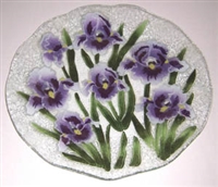 Purple Iris 14 inch Platter