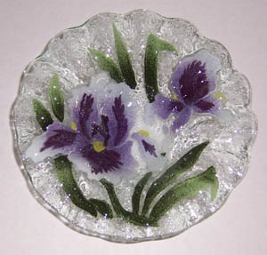 Purple Iris 7 inch Bowl