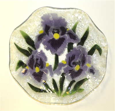 Purple Iris 9 inch Bowl