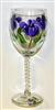 Purple Iris White Wine Glass