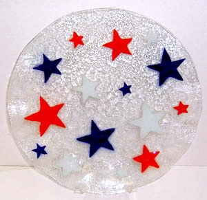 Red, White, and Blue Stars 14 inch Plate