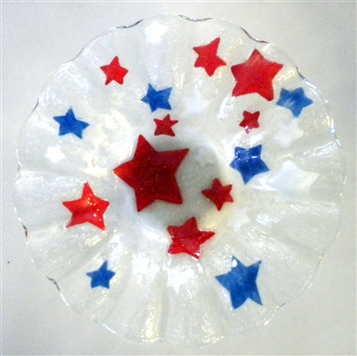 Red, White, and Blue Stars 7 inch Bowl