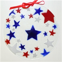 Red, White, and Blue Stars 7 inch Suncatcher