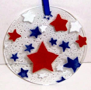 Red, White, and Blue Stars Suncatcher