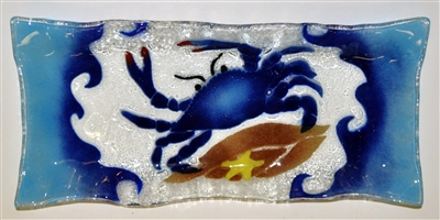 Rectangle Blue Claw Crab Plate