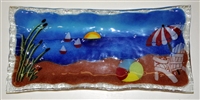 Rectangle Bold Beach Scene Plate