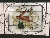 Reindeer Large Tray (with Metal Holder)