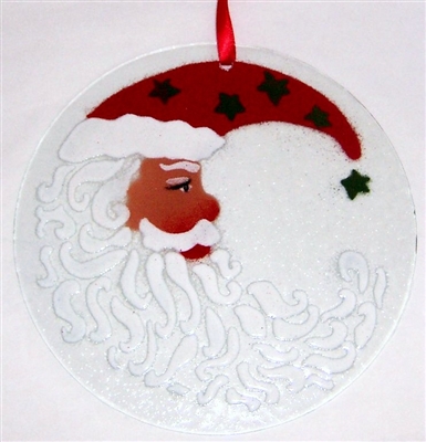 Santa Moon 7 inch Suncatcher