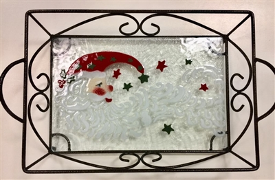 Santa Moon Small Tray (with Metal Holder)