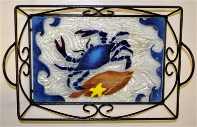 Small Blue Claw Crab Tray (with Metal Holder)