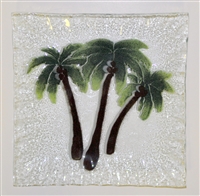 Small Square Palm Tree Plate