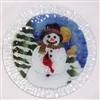 Snowman with Cardinal 9 inch Plate