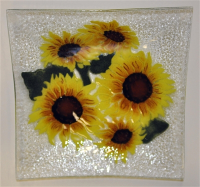 Sunflower Large Square Plate