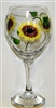 Sunflower Red Wine Glass