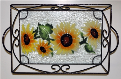 Sunflower Small Tray (with Metal Holder)