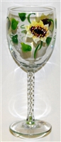 Sunflower White Wine Glass