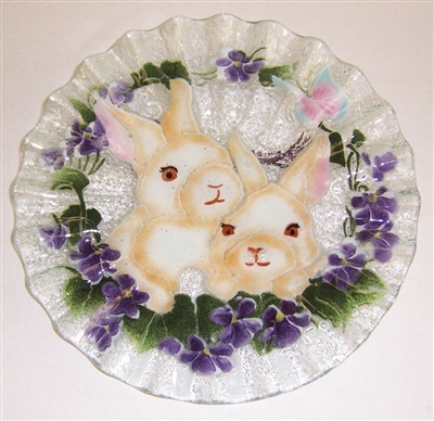 White Bunny 10.75 inch Plate