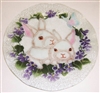 White Bunny 14 inch Platter
