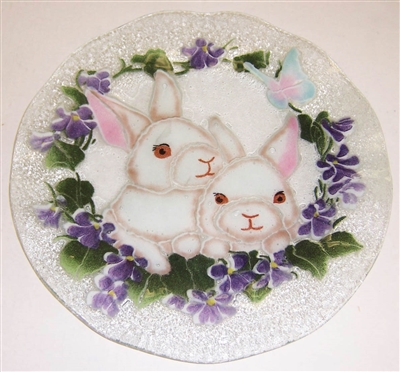 White Bunny 14 inch Platter
