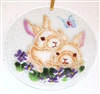 White Bunny 7 inch Suncatcher