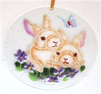 White Bunny 7 inch Suncatcher