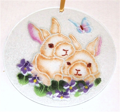 White Bunny 7 inch Suncatcher
