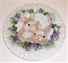 White Bunny 9 inch Plate