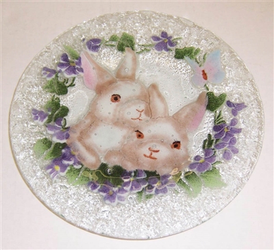 White Bunny 9 inch Plate