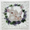 White Bunny Small Square Plate