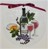 Wine and Cheese 7 inch Suncatcher