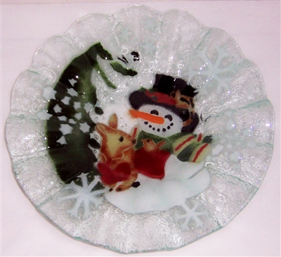 Woodland Snowman 7 inch Bowl