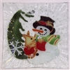 Woodland Snowman Small Square Plate