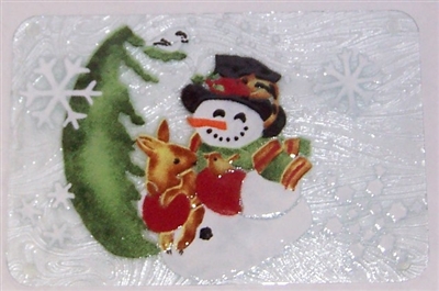 Woodland Snowman Small Tray (Insert Only)