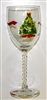 Christmas Tree White Wine Glass