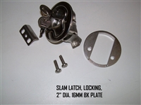 SLAM LATCH LOCKING 2   DIA. 16MM BK PLATE U SHAPED