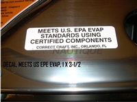 DECAL MEETS US EPE EVAP 1 X 3-1/2