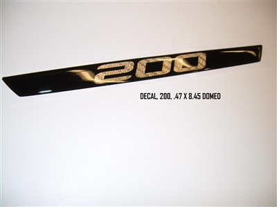 DECAL 200 .47 X 8.45 DOMED 110187