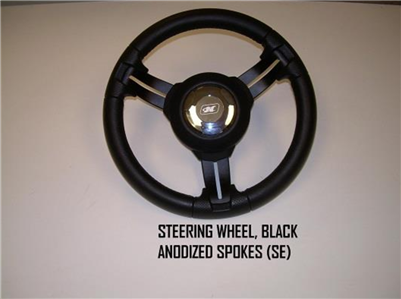 STEERING WHEEL BLACK ANODIZED SPOKES (SE) - 130269