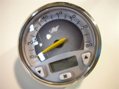 Faria 80 KmH Speedometer Gauge with Stainless Bezel for 2003-2006 Nautiques  - Part 1826 (5"-dia.)