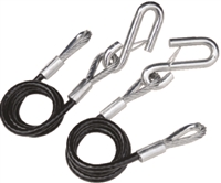 Tie Down Engineering 36" Black Vinyl Jacketed Hitch Cables With "S" Hooks