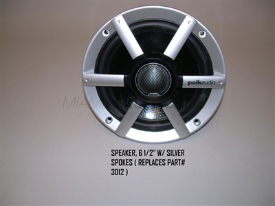 6 1/2-In Nautique Boat Speaker with Silver Spokes Part #3012