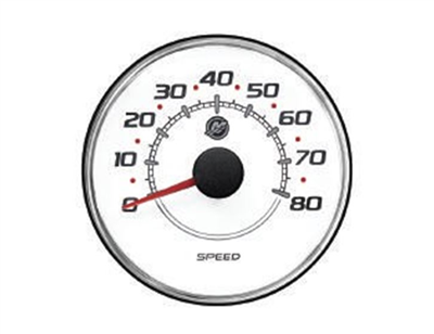 Mercury-Mercruiser 79-8M0052878 SPEEDO,80 MPH,WHT