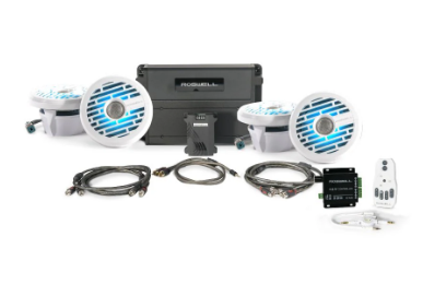 R1 6.5" Marine Audio Package W/RGB Remote & Controller - White